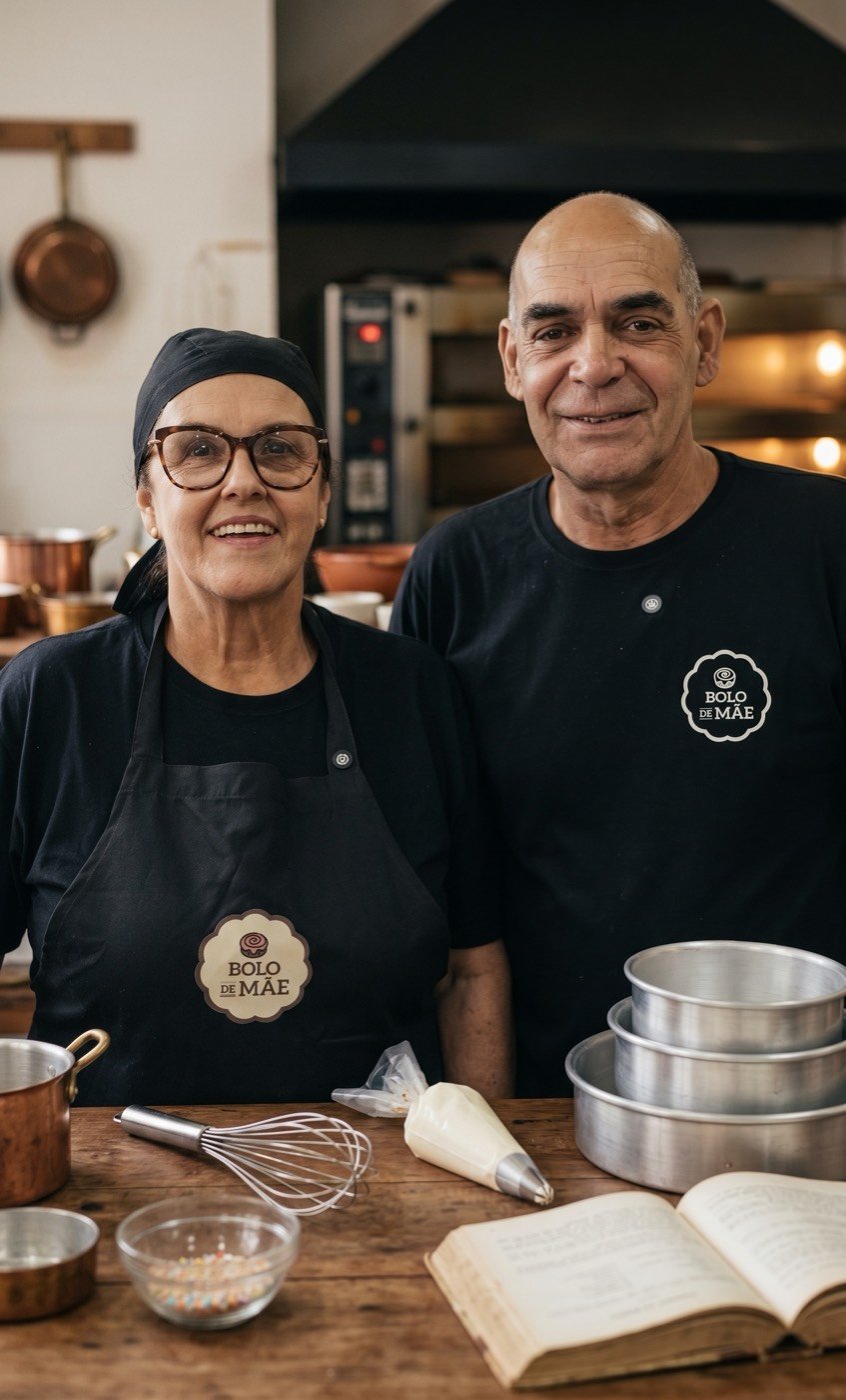 Augusto e Rosangela, fundadores da Bolo de Mãe